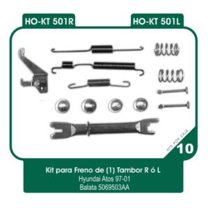 HO-KT501R REPUESTO FRENO TAMBOR DERECHO CHRYSLER ATOS 1997 2001 1 PIEZA