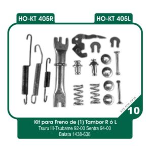 HO-KT405L REPUESTO FRENO TAMBOR IZQUIERDO NISSAN TSURU III 1992 2000 1 PIEZA