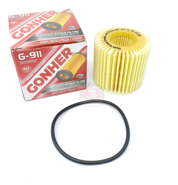 G911, FILTRO ACEITE - TOYOTA COROLLA 1.8 L4 2009 2018